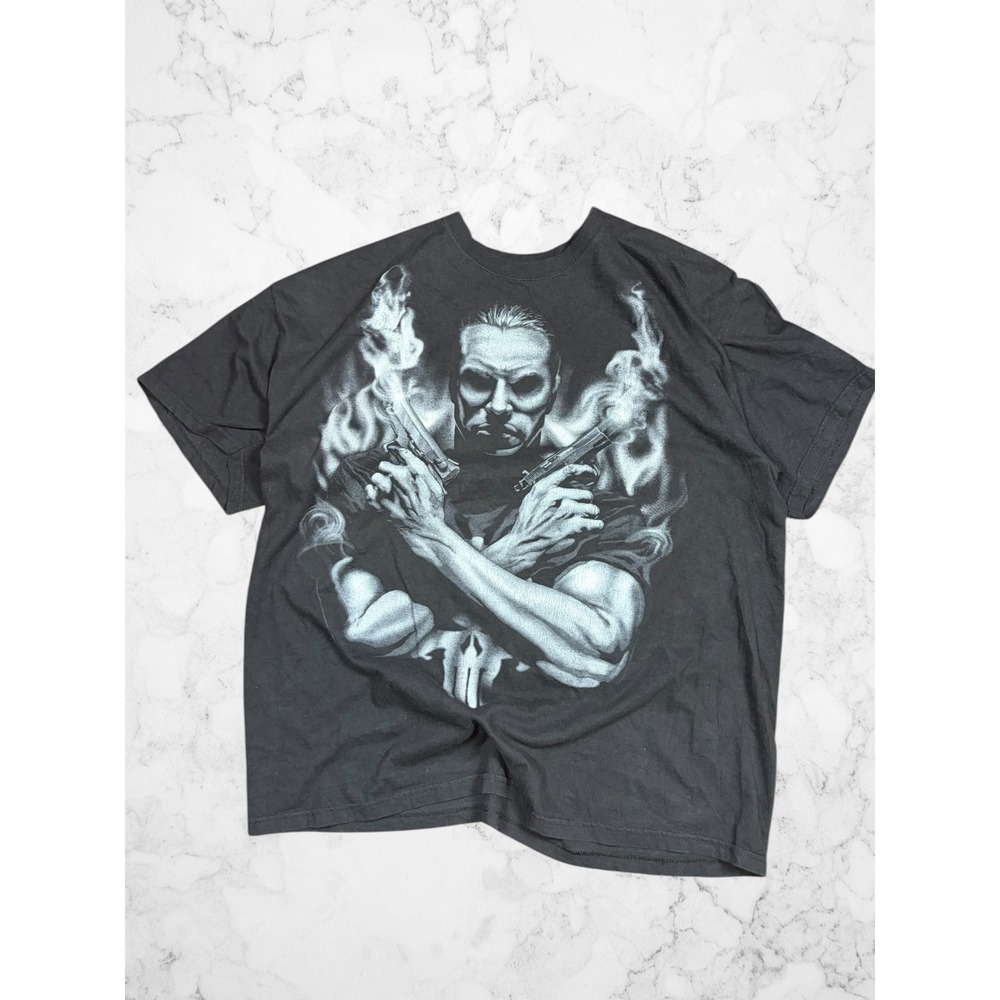 Universal Studios Marvel The Punisher Graphic T-Shirt Black Mens XL